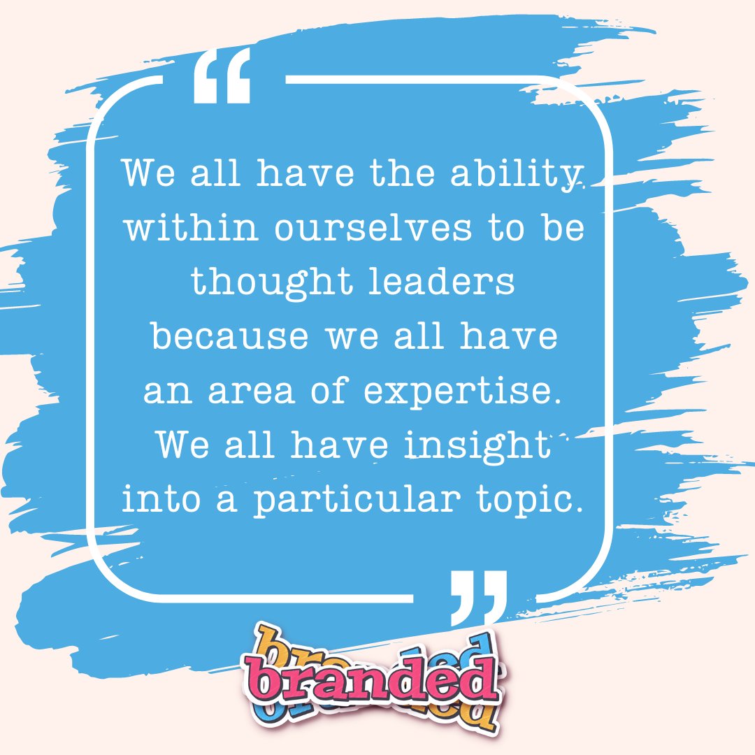 Are you a thought leader? You could be! We're releasing a preview episode of our new podcast #Branded TOMORROW about thought leadership, personal branding, and the <a href="/OutlierHQ/">OutlierHQ</a> event l that happened last week. 

Listen to the trailer if you haven't yet: listentobranded.com.
