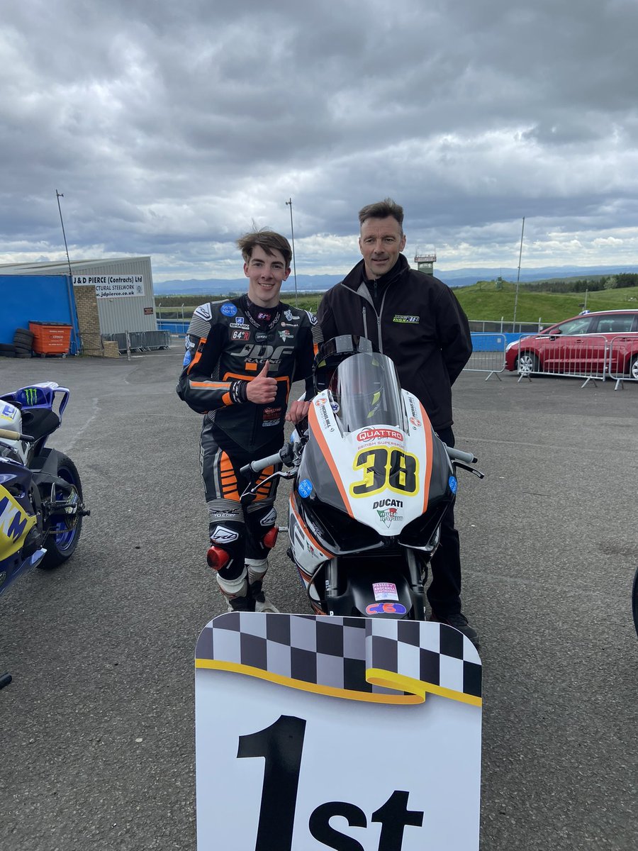 38Adon's tweet photo. Great weekend at @krcircuit testing ahead of the @OfficialBSB meeting in a few weeks. A 1st and three 2nds as well as having my trophies presented by Randy Mamola 🔥.

#racing #motorsport #mhp #AD38 #nextgeneration #Ducati #KnockhillBSB #knockhill #supersport #randymamola https://t.co/FCxtWLJsuX