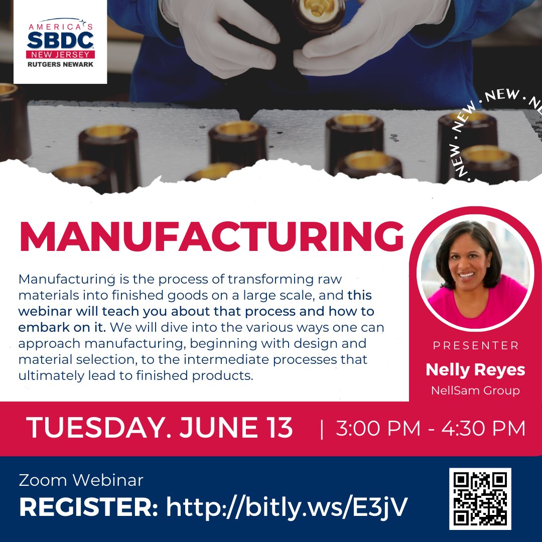 ⚙️ Manufacturing 📦
-
ZOOM WEBINAR
Tuesday, June 13
3:00 pm - 4:30 pm
Registration link : bitly.ws/E3jV
-
#businessstrategy #manufacturing #successfulbusiness #smallbusinesswebinar #smallbusinessowners