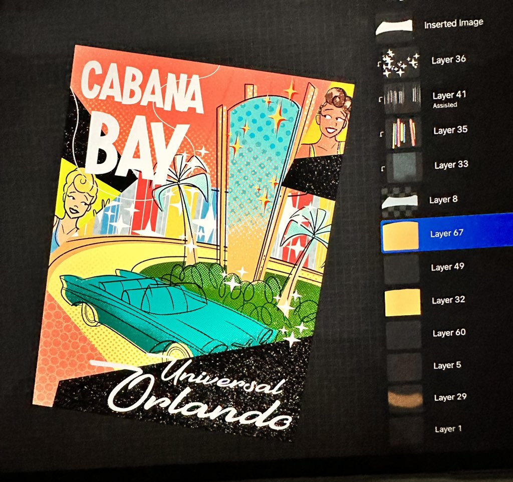 WIP or what I worked on during my flight #cabanabay #universalorlando