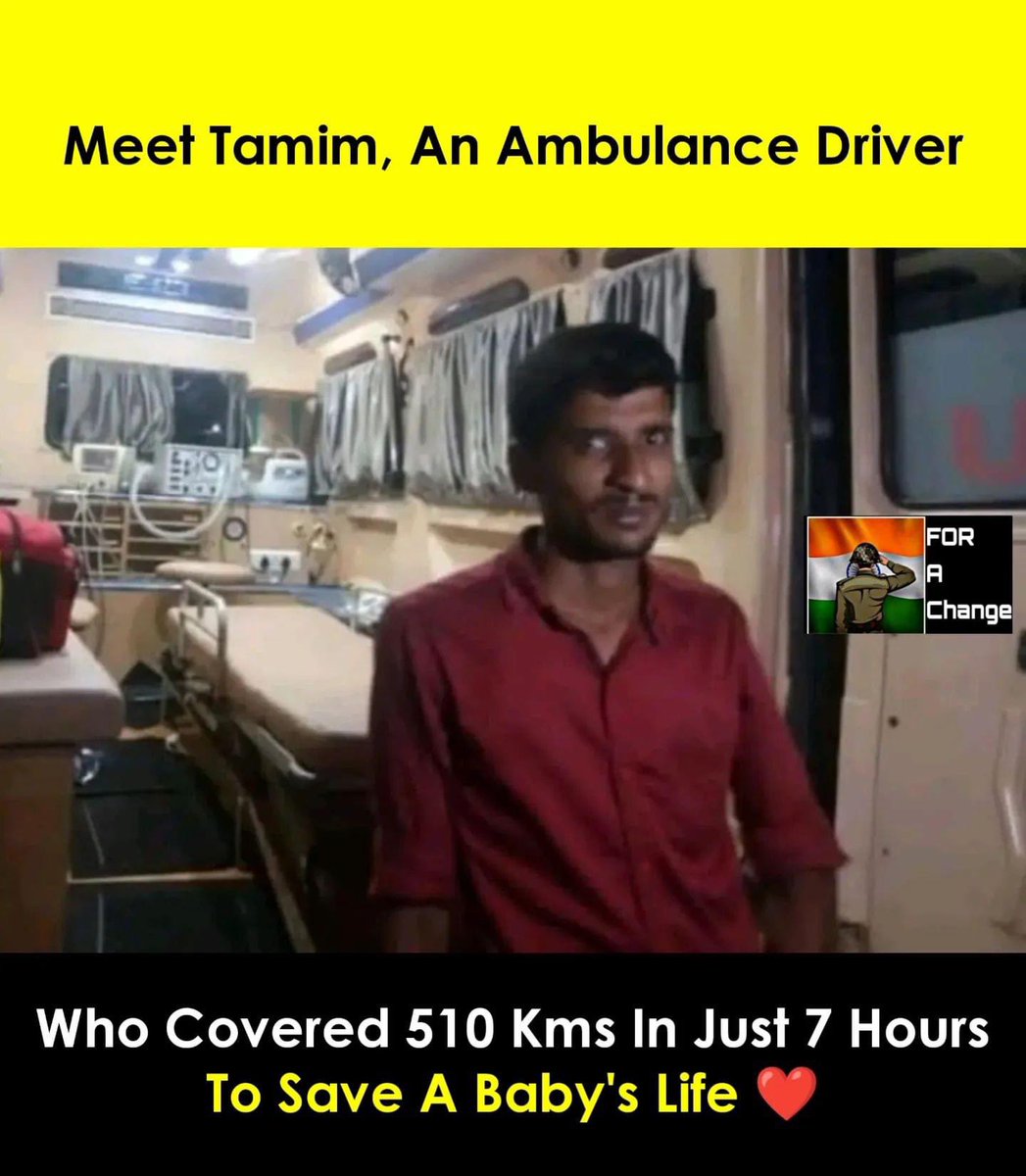 Every citizen who saves someone's life is a hero of this country.
#Proud 
#AmbulanceDriver