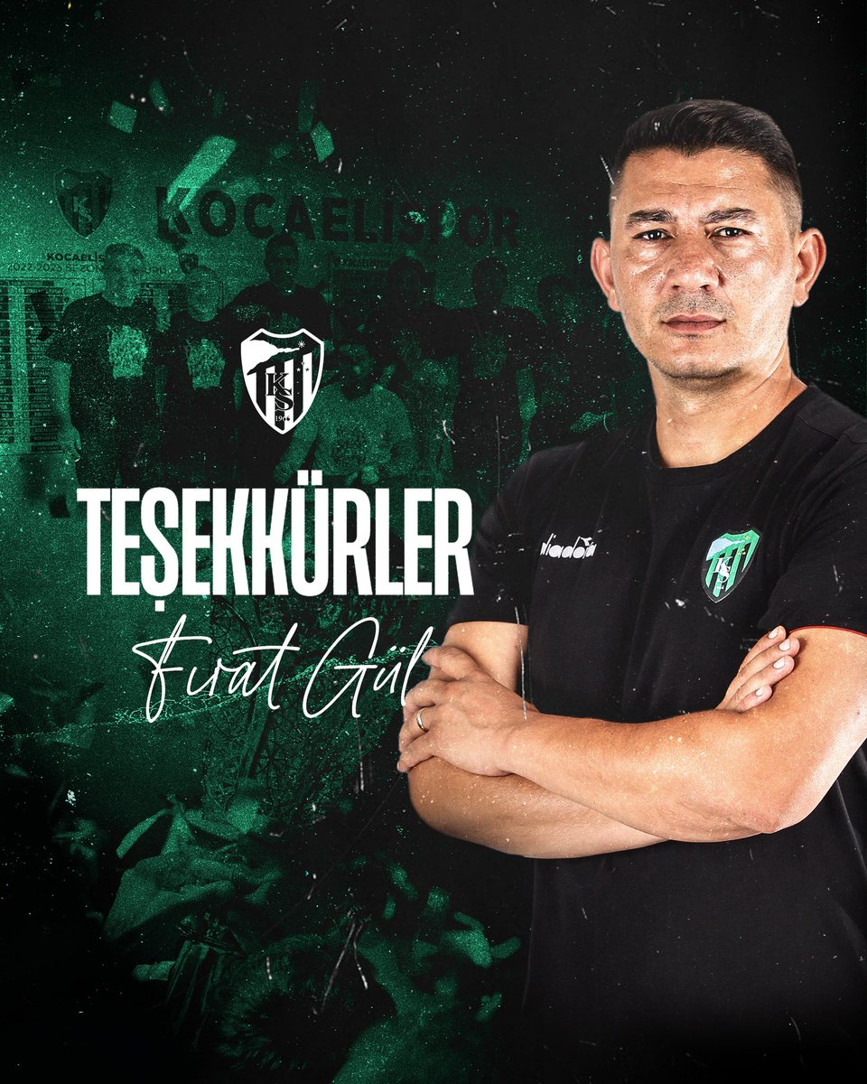 Kocaelispor's tweet photo. Teknik Direktörümüz Sayın Fırat Gül ile yapılan görüşme neticesinde 31.05.2023 tarihi itibariyle sona erecek olan sözleşmede yer alan uzatım opsiyonunun kullanılmaması hususunda mutabık kalınmıştır. https://t.co/9v7ZayKgn7