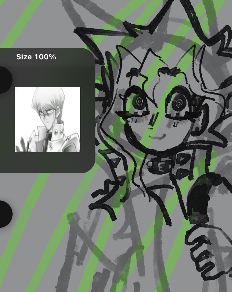 diaboundkernel's tweet photo. not as funny as it being a permanent brush but kaiba has been my eraser since i started using procreate https://t.co/Yr64gvNE7F