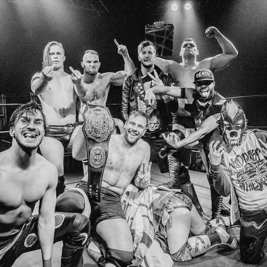 SCHADENFREUDE again proving they were the greatest stable in modern indie wrestling. 

Just look at them:

Brookes - King of DDT
Lykos - SSS16 winner
Walter - WWE IC Champ
Aussie Open (Fletcher & Davis) - AEW
Lucky Kid - wXw Legend
Thatcher - NOAH Tag Champ
Gresham - ROH Legend