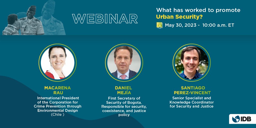 Did you know that #LatAm and the #Caribbean has one of the highest homicide rates in the world? Join our #Webinar and discover how scientific evidence helps promote #UrbanSecurity. Sign up here: bit.ly/43d0kQu
@MacarenaRau @DanielMejiaL @Santipvincent