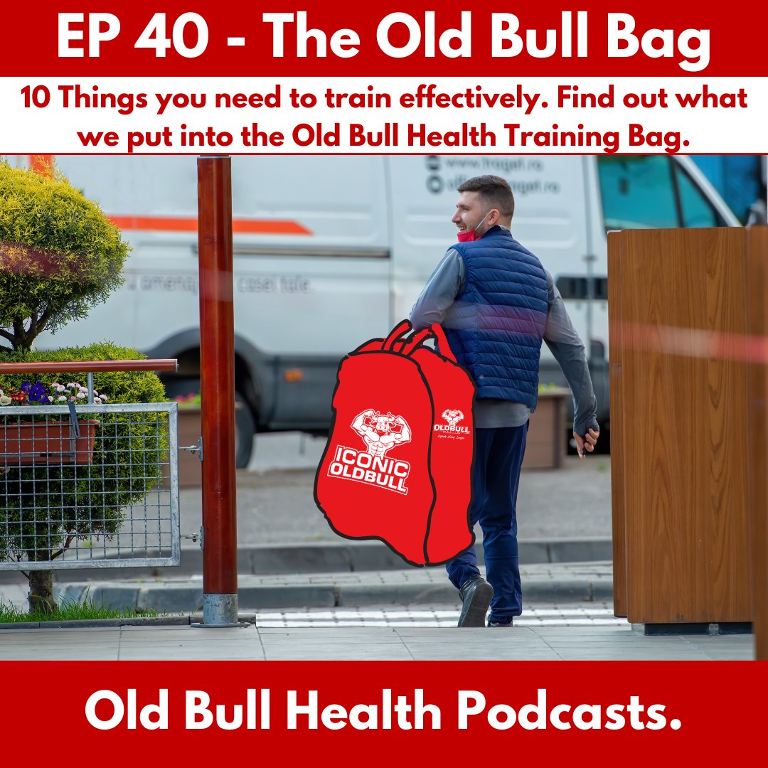 What's in the OId Bull Training Bag?
We asked a personal trainer with 30 years' experience.
Spotify podcast:
open.spotify.com/episode/2m1XMG… #exercise #trainingequipment 
#exerciseequipment #healthyhabits #healthandwellness #menshealth #menshealthawareness #healthjourney #oldbullhealth