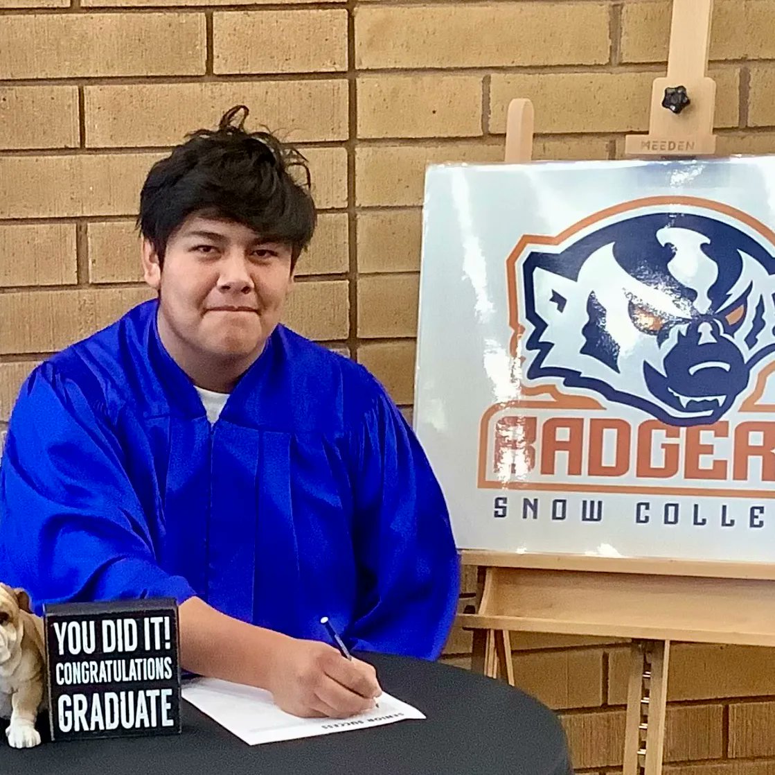 Congratulations to Vlad, senior at #GunnisonValleyHS , for participating in an engineering internship in high school and continuing his education at #SnowCollege #reachhigher #collegesigningday #GEARUPWorks