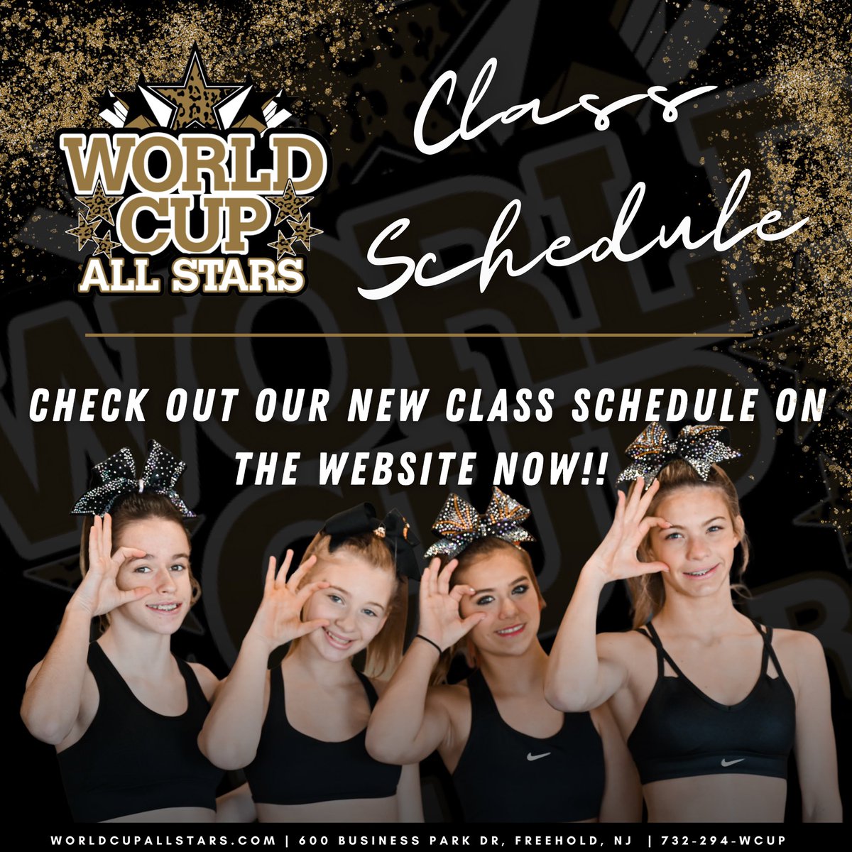 WorldCupallstar's tweet image. Our new class schedule is out now! Check the website under the Freehold location to view the schedule 🖤💛 #ProudToBeWC #ClassSchedule 

Worldcupallstars.com
