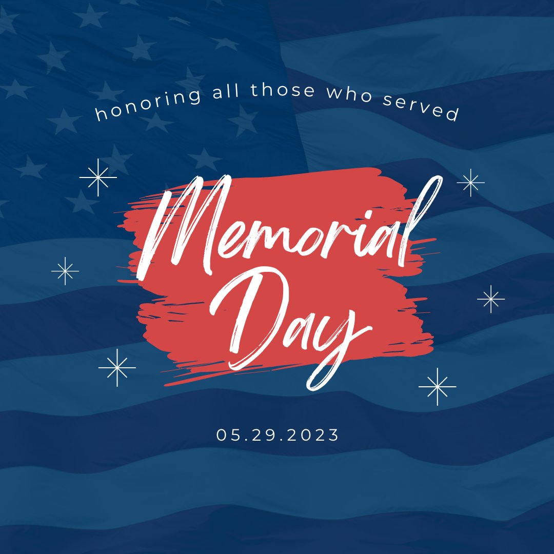 On this Memorial Day, we remember all of the brave individuals that sacrificed their lives for our freedom. 🇺🇸