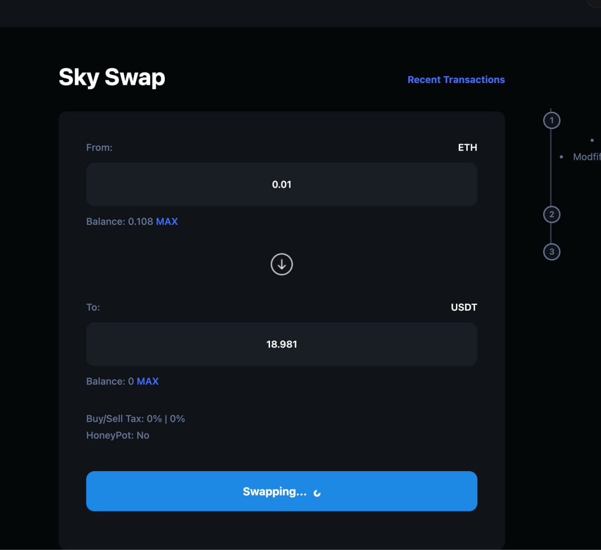skyprotocolETH's tweet image. Exciting news! 

The swap release is imminent. We&apos;re currently fine-tuning the contract, which will be linked to the swap. Apologies for the slight delays, but we&apos;re almost there. 

Stay tuned for our next update, as it will announce the official launch of the live swap!