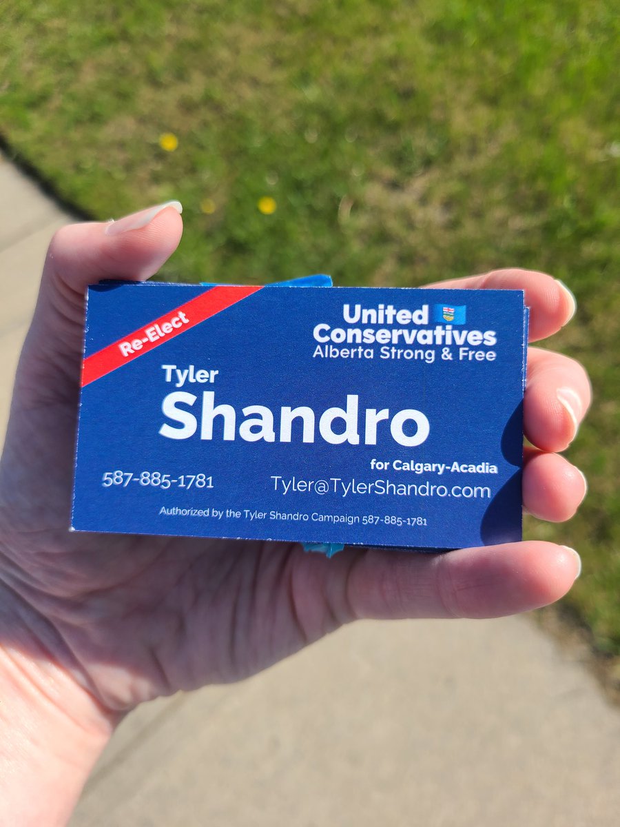 Getting out the vote for @shandro in Calgary-Acadia. #teamUCP #abvotes