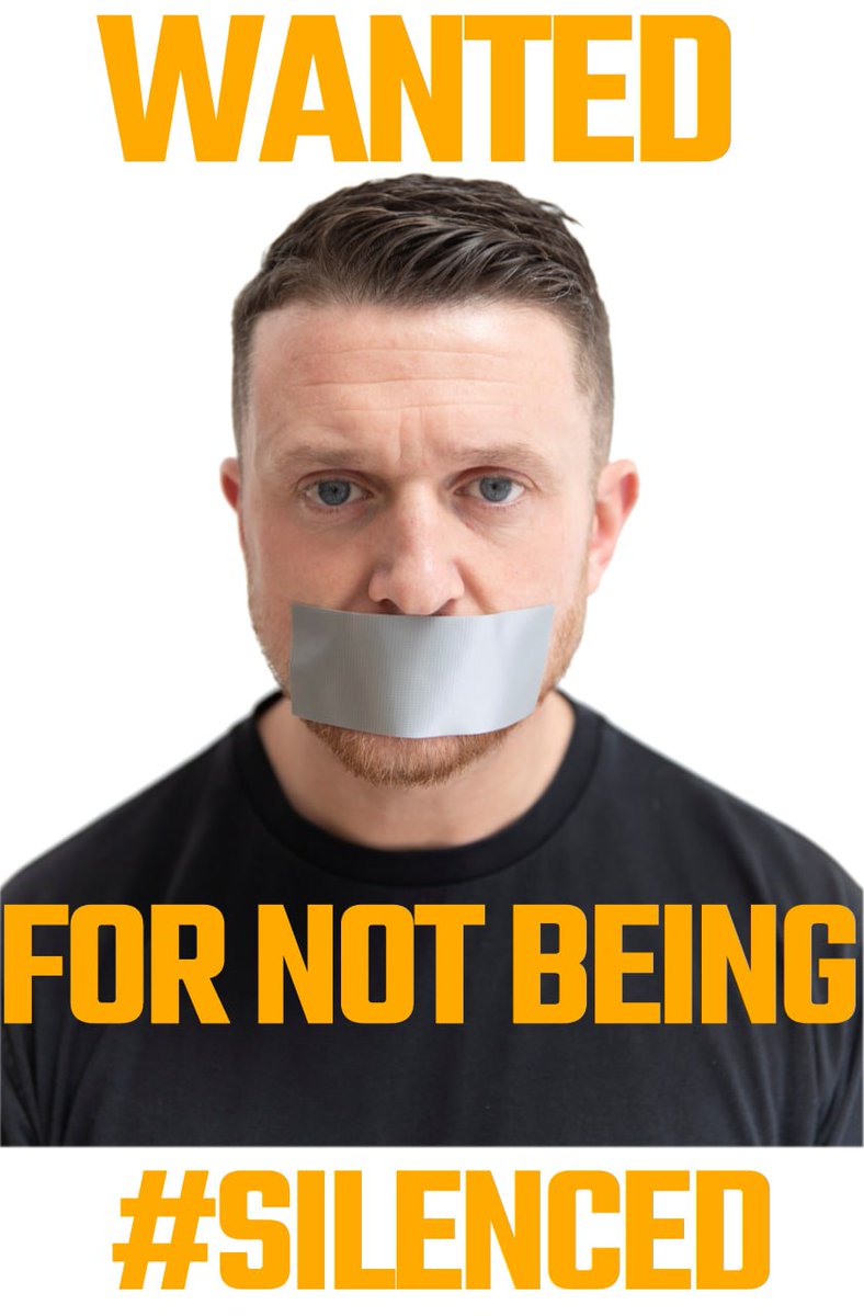 The silence from the legacy media  is very telling! #silenced Tommy Robinson.