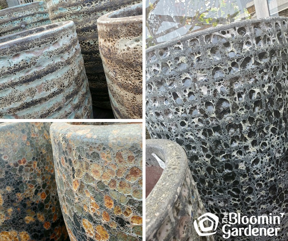 bloomingardener's tweet photo. Lets talk textures! π We have a large selection of outdoor containers with amazing textures. Come on out and see them today. We're open until 5pm. #thebloomingardener #outdoorpots #gardendecor #texture #containers #gardenaccessories #localgreenhouse #localbusiness #outdoor https://t.co/t7SZCTqpm7