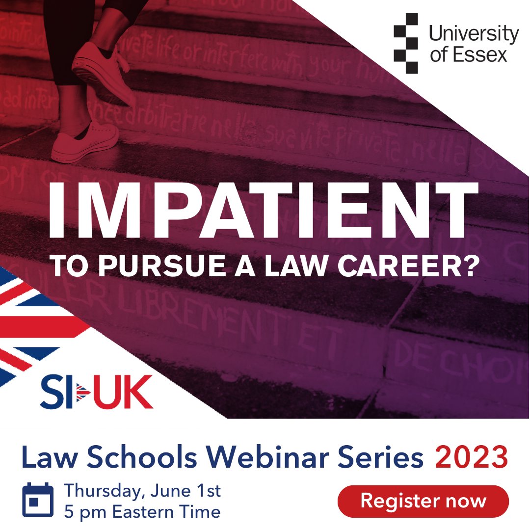 Join @Uni_of_Essex Senior Status Law lecturer Dr. Eden Sarid online this Thursday, June 1st, at 5 pm ET.

Register: buff.ly/43926ll

#siuk #studyinuk #ukuniversities #uklawschool #lawschool #law #llb #universityofessex #essexuni #lawschool #WeAreEssex #essexlawschool