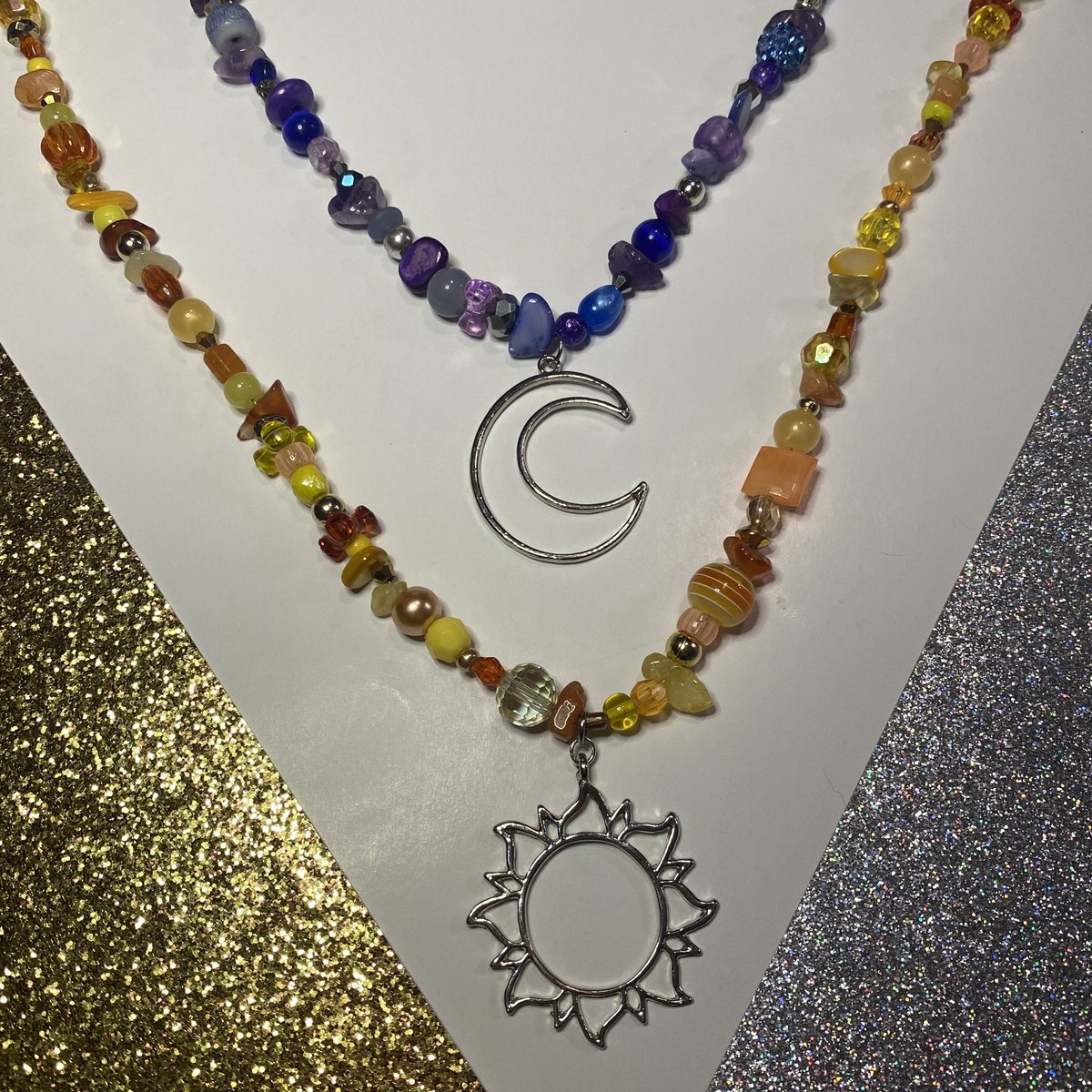 scolarice's tweet photo. These beaded necklaces are one of a kind and waiting patiently for homes 🥺 https://t.co/ErTNeeyGVd