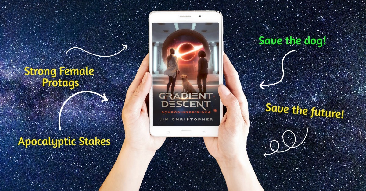 Gradient Descent is a thrilling and laugh-out-loud sci-fi adventure from award-winning author Jim Christopher. Now available in ebook, paperback, and KU: go.jclnk.com/gd