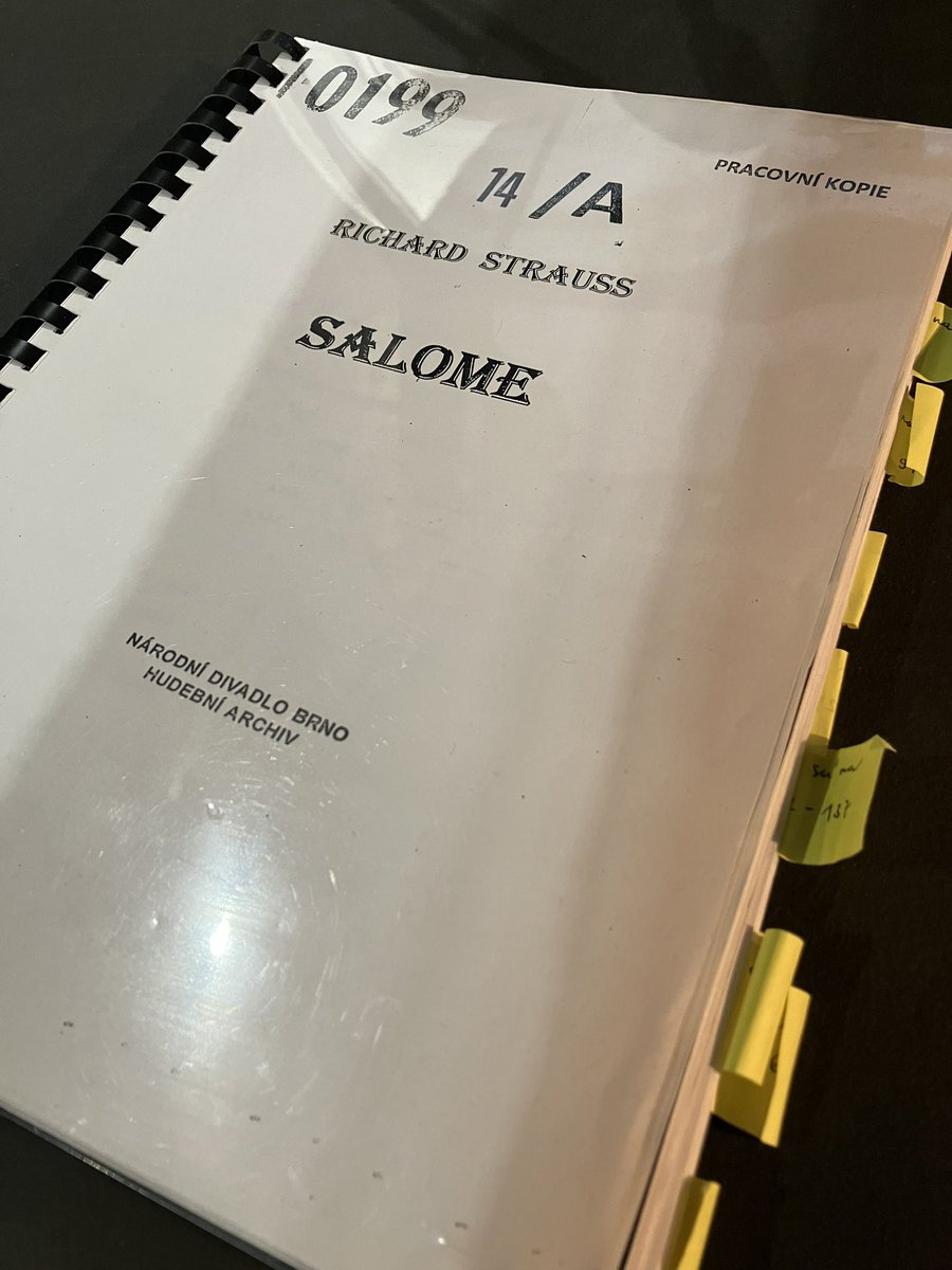 Unexpectedly with mě as stage manager. Stand-in 🙂 I saw the piano score for the first time this morning 😃

#standin #stagemanagerlife #opera #salome #strauss #operandb #ndbrno #necekane #zaskok #inspice #pianoscore