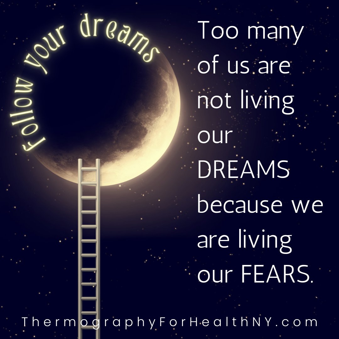 Too many of us are not living our DREAMS because we are living our FEARS.

#thermforhealth
#thermographynyc
#quoteinspiration