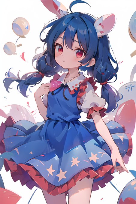 「blue dress star print」 illustration images(Latest)