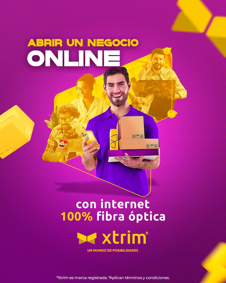¿Alguna vez te imaginaste hacer crecer tu negocio sin tener local? 👀Esta es una de las tantas posibilidades que tienes con XTRIM. 

Sigue descubriendo infinitas oportunidades para tu negocio contratando tu plan. 🚀✨

#UnMundoDePosibilidades #DescubreXtrim