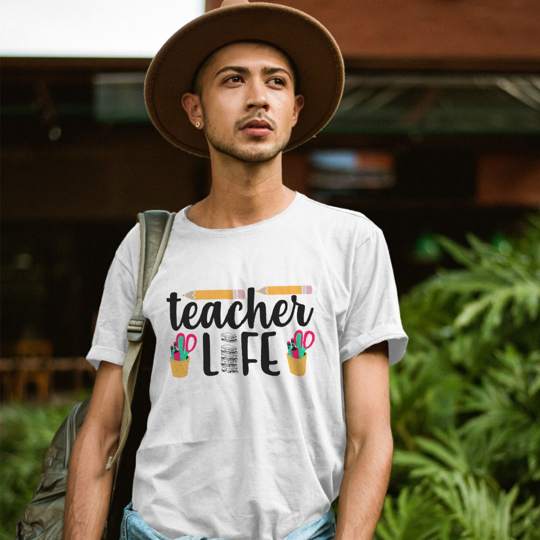 Teacher life Shirt -  Gift for Teacher's lovers 
Celebrate the joys and challenges of the teaching profession and Show your love for the Teacher Life and inspire others to appreciate the invaluable role of educators. #Teacherlife #Educator #TeachingProfession #ClassroomExperience