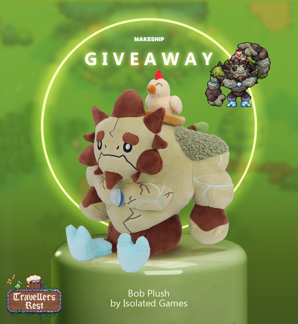 TravRestGame's tweet image. To celebrate the 🆕 Farm Animals Update!
It's giveaway time, Innkeepers! 👋🍺
We're giving you the chance to win 1 of 2 Bob Plushies!

How to enter?
🐔 Follow @makeship and @TravRestGame
🐔 Retweet this post

*Giveaway ends May 31st at 2pm (ET). 

🍻 Good luck! 🍻