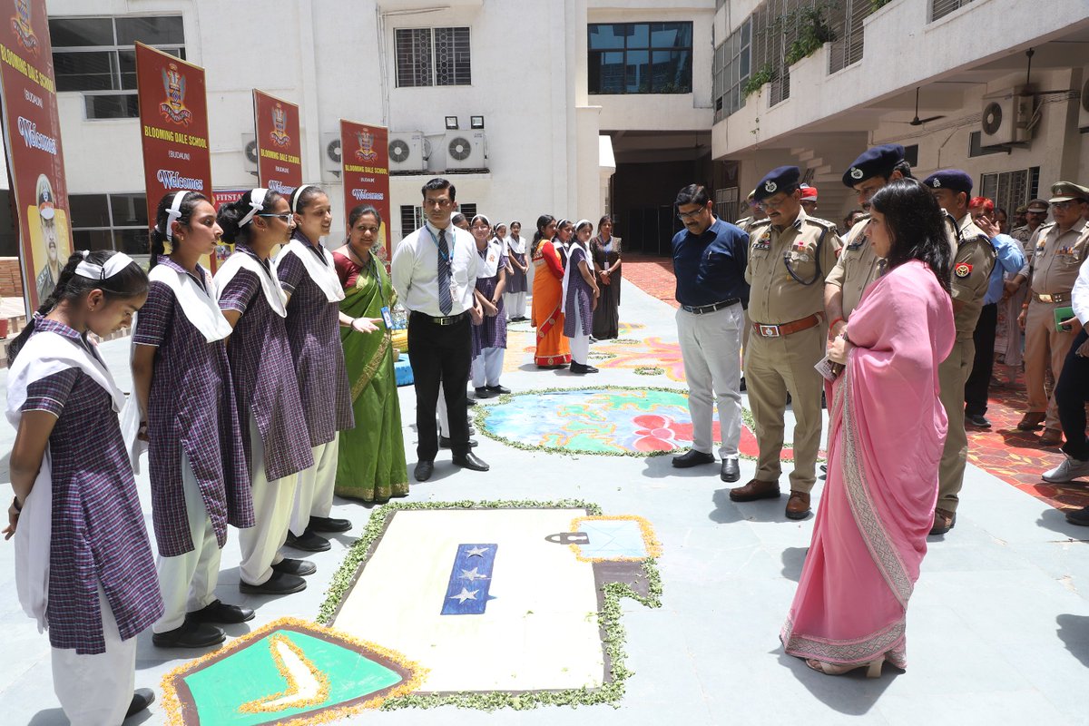 Beutiful #Rangoli made by the students blooming dale school #Budaun