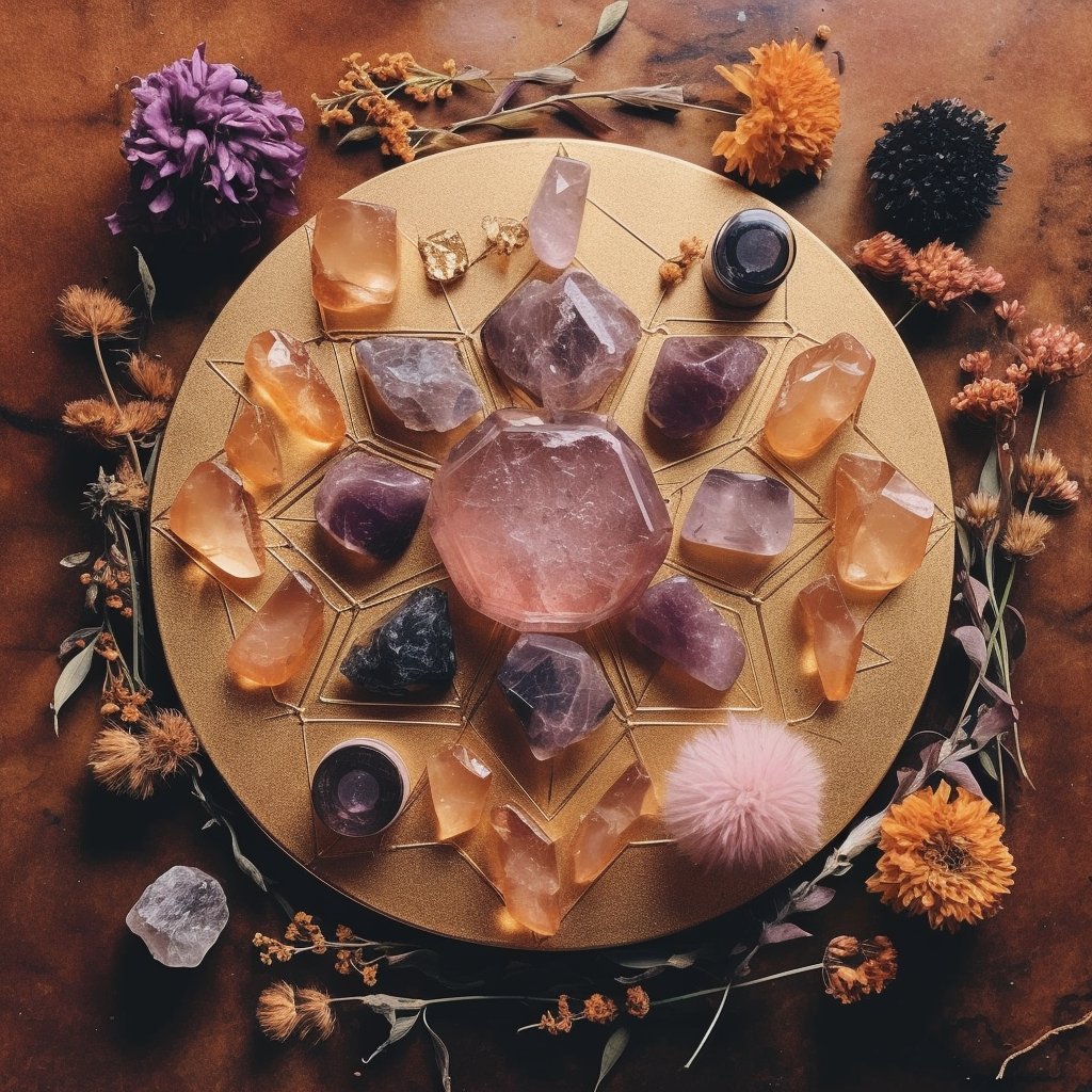 🌟💎 Unlock the power of crystal grids and amplify your intentions with the sacred geometry of crystals. Design intricate patterns to enhance energy flow and manifest your desires. #CrystalGrids #SacredGeometry