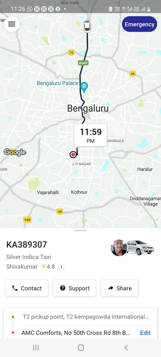 @Olacabs @ola_supports @BangalorePolice 
Took a cab from airport T2 driver is refused to switch on AC and was rude and driving rashly. I approached ola emergency but no solution. Kindly take a action and refund my account. @BangaloreTrafic @timesofindia