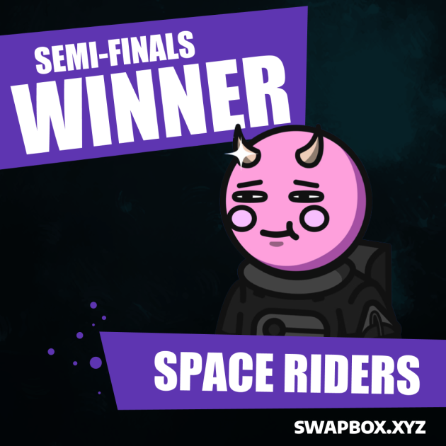 HUGE congratulations to <a href="/SpaceRiders_NFT/">Space Riders</a> for winning Semi-Final Match 1! 🥳

Ft the star players:
<a href="/amber_rhae/">ambermc.eth AV💥💜🫶🏻 #AcidBabe $S</a>
<a href="/scottyboy_eth/">Scotty Doesn’t Know $BEYOND 🪐</a>
<a href="/Papasmurf613/">PapaSmurf 🪐</a>
<a href="/DapperMaximus/">DapperMaximus __°SpaceRider°__</a>
@Wgjackie
<a href="/NetwalkerETH/">Netwalker.eth</a>

FINAL BRACKET - THIS FRIDAY 6PM UTC!

One last W to get!💪

x.com/Swapbox_xyz/st…