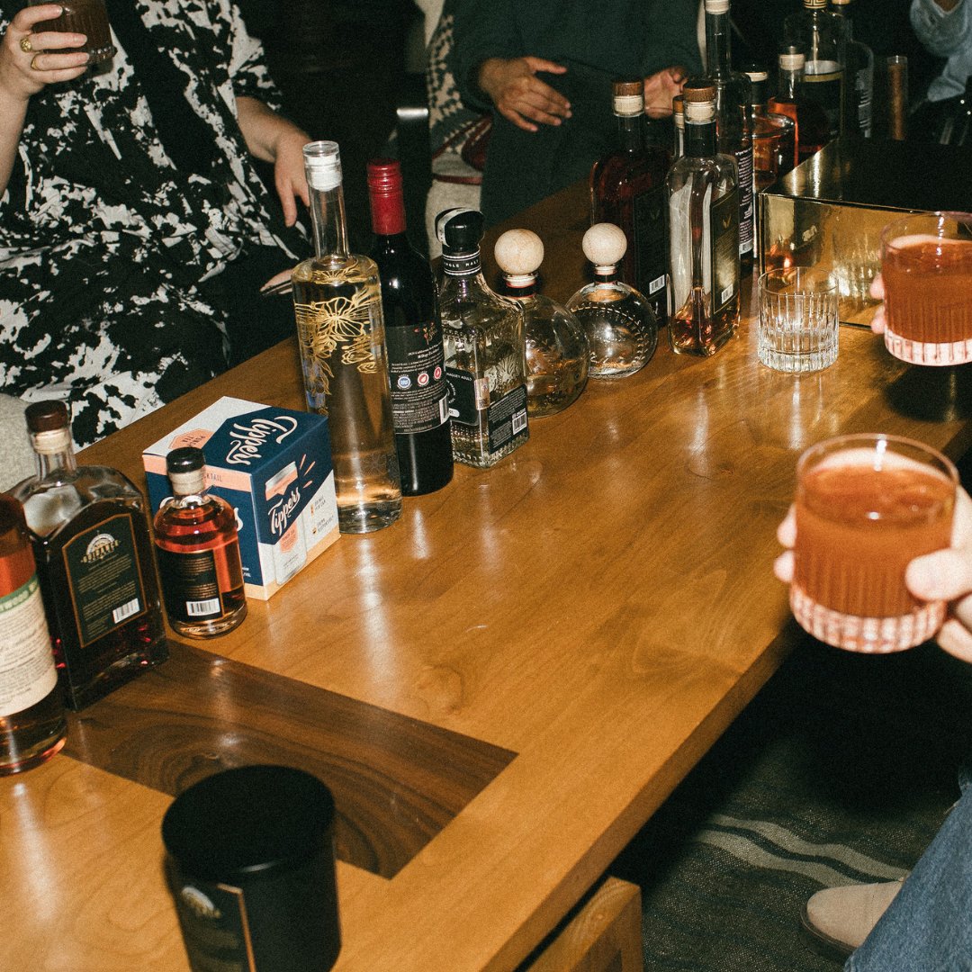 "Life is too short for bad drinks! 🔥🍸 Come indulge in this selection of amazing adult beverages. 
#tmowsa #guidancewhiskey #whiskey #buyblack