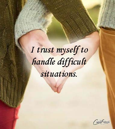 YOUR CONFIDENCE AFFIRMATION FOR TODAY
I trust myself to handle difficult situations.

 #VibeHigh #EmotionalWellness #HappinessMatters #Hypnotherapy #Hypnosis #Confidence #SelfLove #Gratitude #SpiritualEntrepreneursAlliance #LiveYourBestLife