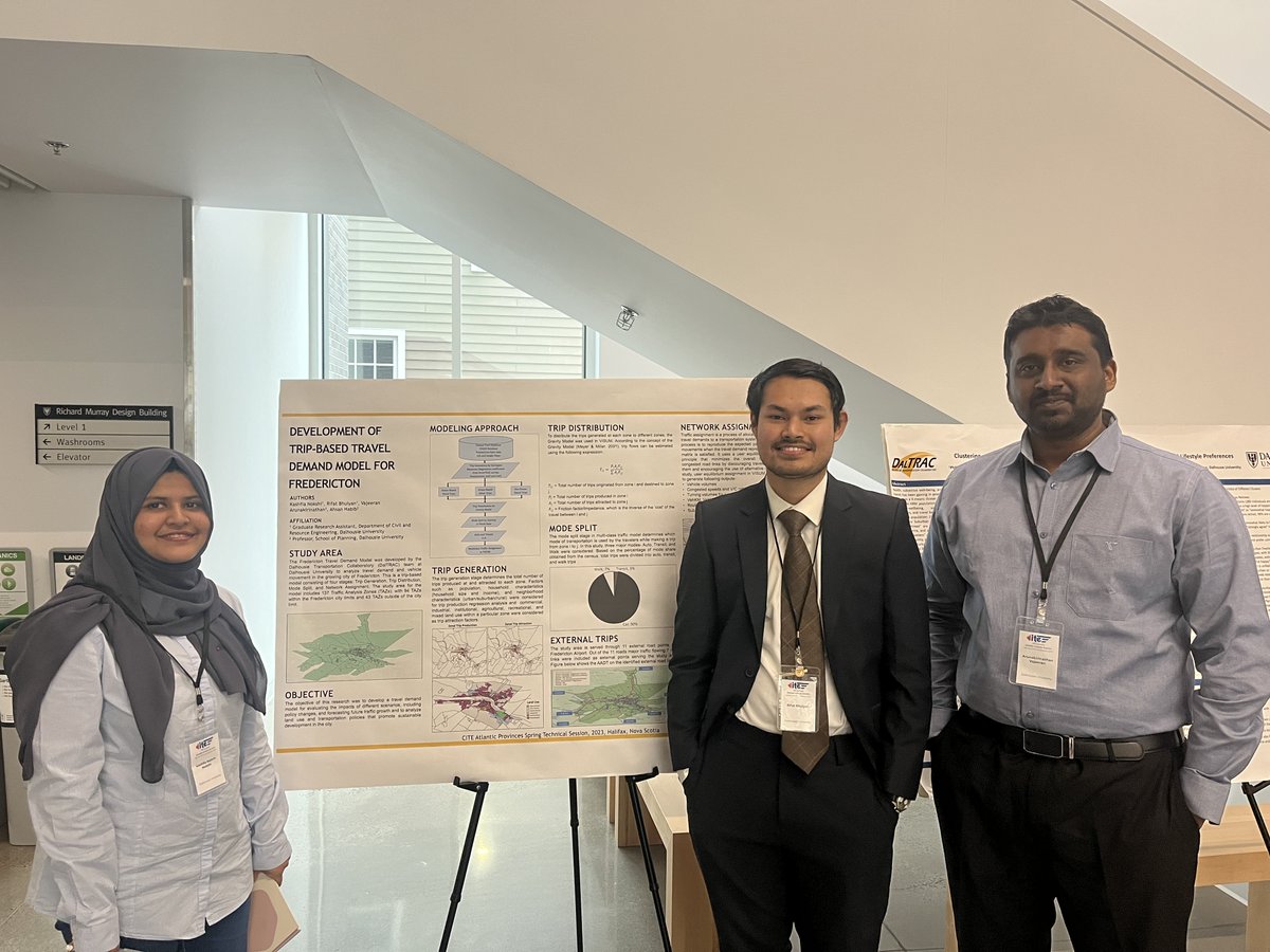 Many of our DalTRAC students attended the ITE Atlantic Spring Technical Session last week! DalTRAC students’ posters were on display throughout the day.