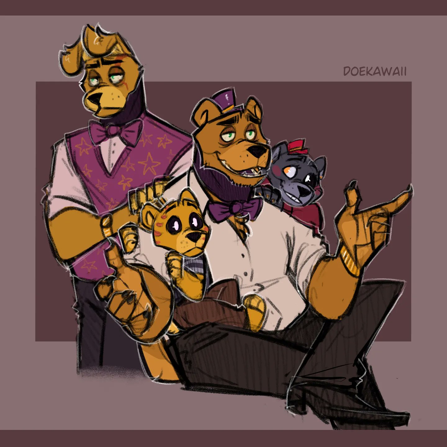 SpringBonnie and Fredbear  Fnaf art, William afton, Afton