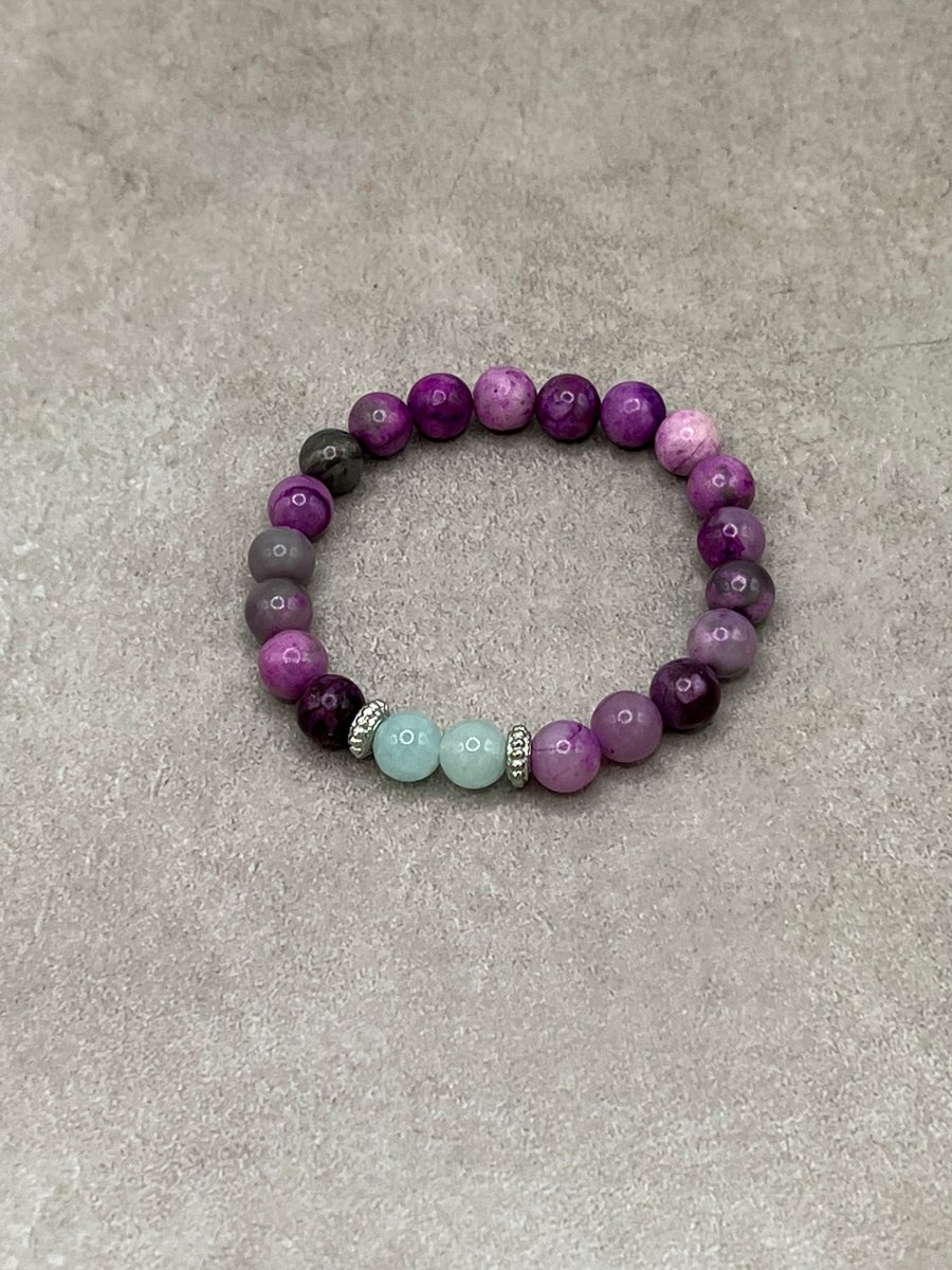 Excited to share the latest addition to my #etsy shop: Sugilite Jewelry, Bohemian Bracelet, Sugilite Angelite Beaded Bracelet, etsy.me/3OQlqQp #women #ethicalgemstones #bohohippie #tie #gemstone #no #purple #sugilite #yes