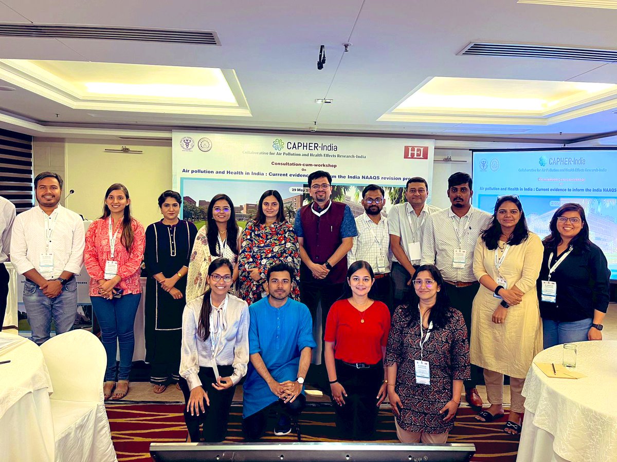 capher_india's tweet photo. CAPHER - India had very fruitful consultation today. All subject and domain experts shared scientific evidences and technical inputs that will query get recorded in the proceedings to inform India’s exercise to revise #NAAQS by @CPCB_OFFICIAL @aiims_newdelhi @iitdelhi https://t.co/mggxS0hg8J
