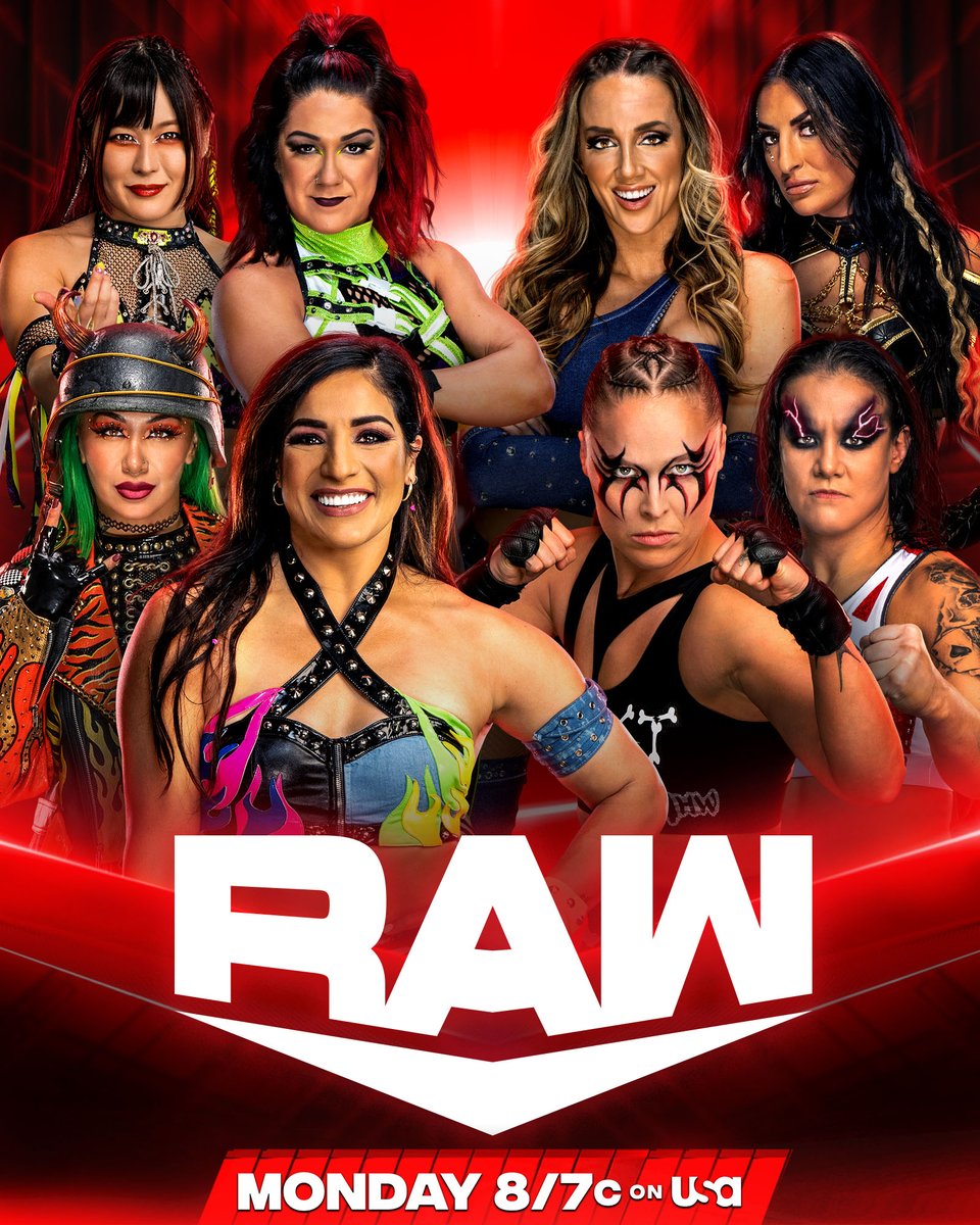 TONIGHT on #WWERaw: These 4️⃣ teams will battle it out in a Fatal 4-Way Tag Team Match for the vacated WWE Women's Tag Team Titles! Which team will leave as the CHAMPIONS? 👀 📺 8/7c on @USANetwork