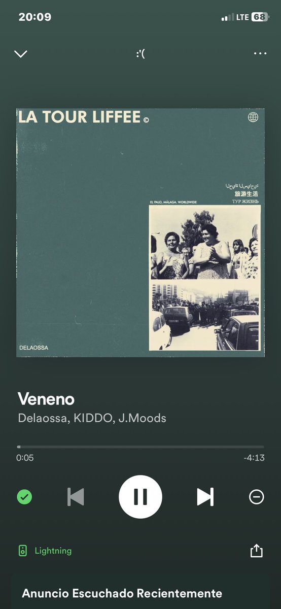 calla, que está sonando: