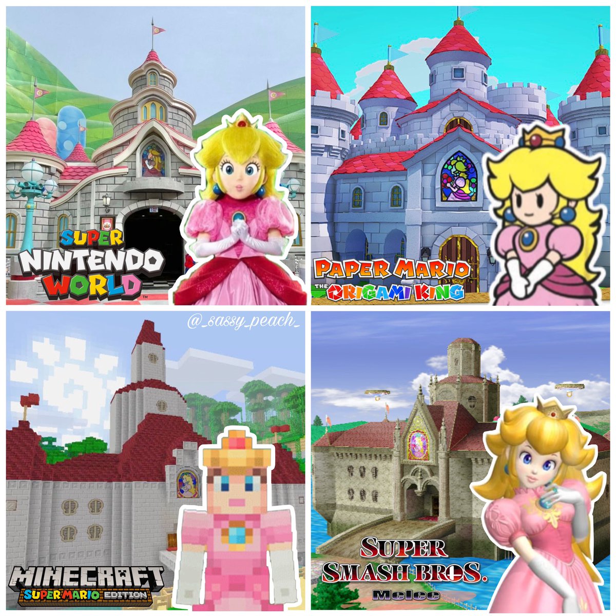 Here’s a random group of peach variants that I wanted to share. 

#mario #supermario #supernintendoworld #nintendo #minecraft #papermarioorigamiking #supersmashbrosmelee #princesspeach #peach #papermario #princesspeach👑 #princesspeach🍑