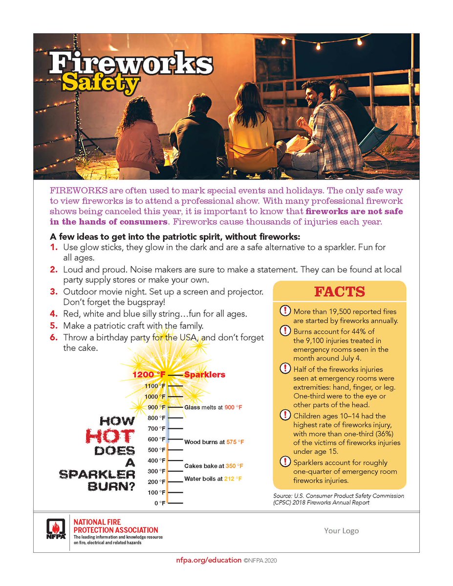 You may be tempted to put on your own show, but fireworks in the hands of consumers aren't safe! Fireworks are dangerous to people and pets. Using them puts your property at risk. Here are some ideas on what you can do to celebrate instead #FireworksSafety #FirePrevention #BeSafe