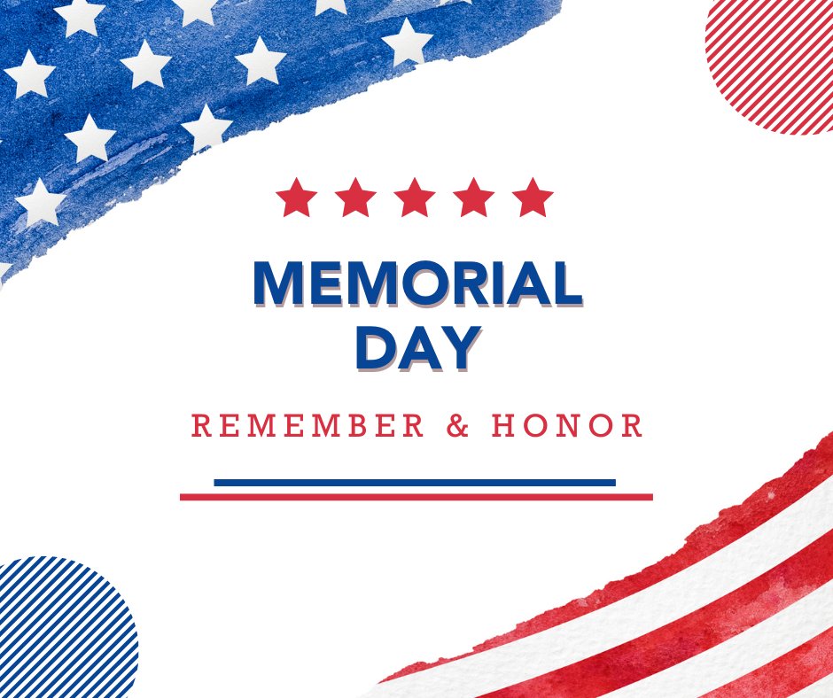 On Memorial Day, we remember the brave military service members who gave their lives in service to our country.