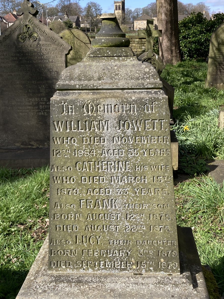 The Jowetts were innkeepers and owned property and land around Huntock Place. Some of them had splendid memorials but one is missing although we know what it said. Read more in lightcliffechurchyard.org.uk/attachments/ar… and lightcliffechurchyard.org.uk/attachments/ar…