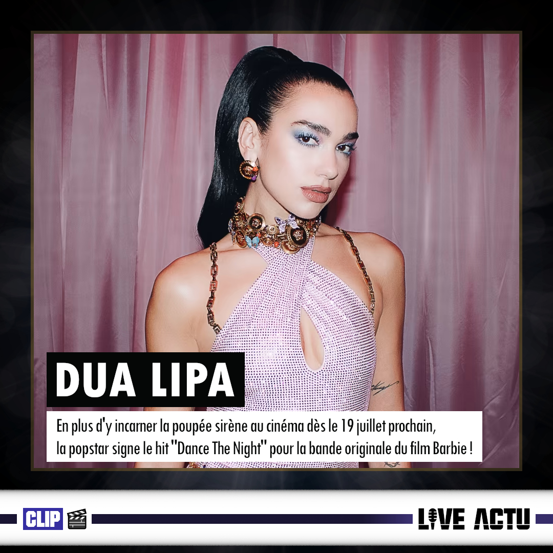 🎬 #Clip

<a href="/DUALIPA/">DUA LIPA</a> signe le hit « Dance The Night » pour la B.O. du film #Barbie dans lequel elle occupera d'ailleurs le rôle de la Barbie Sirène 😊🔥☀️

🔹 L'info flash 👉 instagram.com/p/Cs1kVwPgQNE/
🔹 Voir le clip 👉 youtube.com/watch?v=OiC1rg…