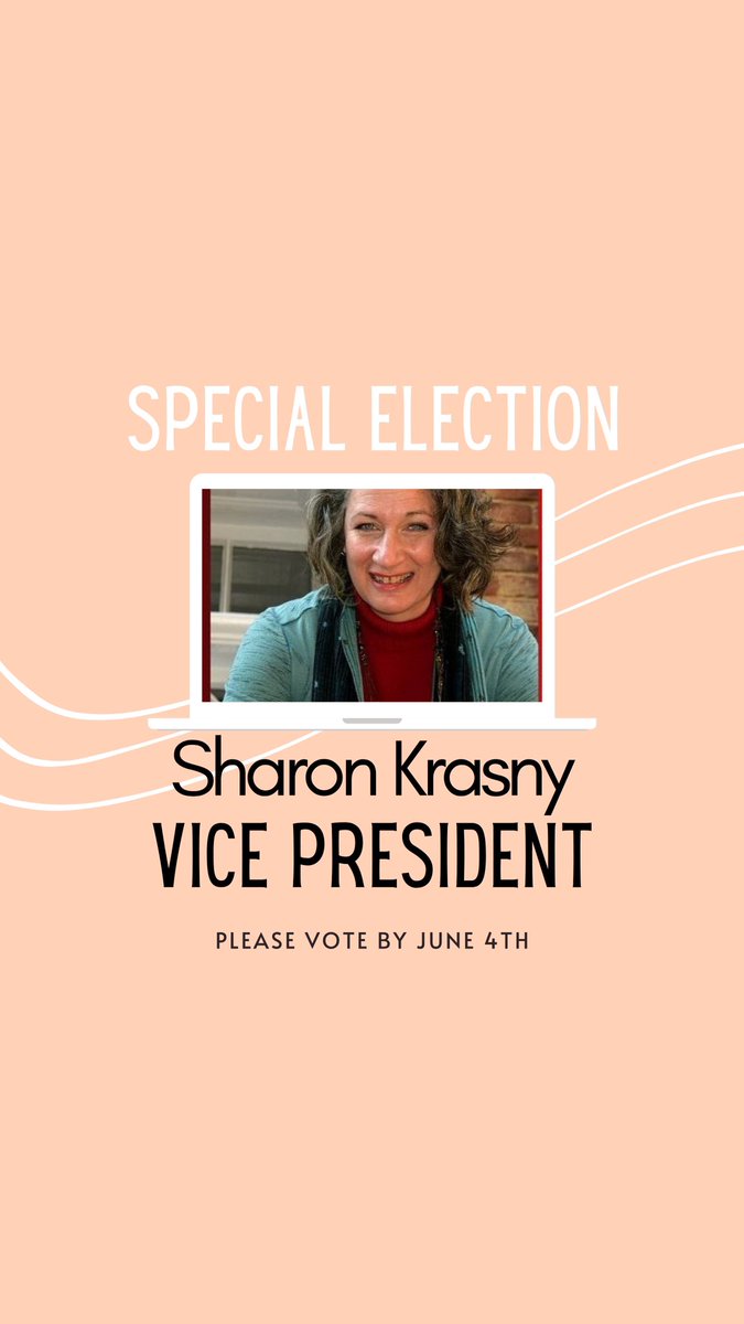 writebytherails's tweet image. SPECIAL ELECTION! Members, please vote to elect @SharonKrasny to replace @joloko58 as Vice President! Join us in thanking JoAnn for serving.