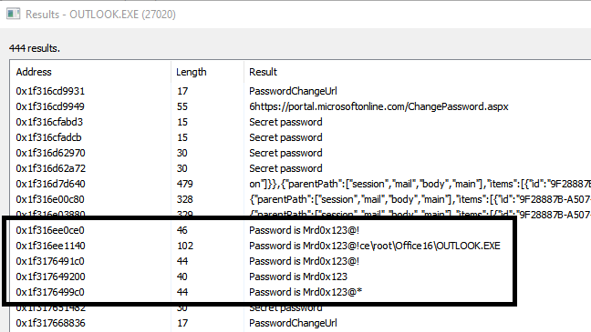 Reminder that creating a memory dump of Outlook.exe not only produces access tokens but also potentially sensitive email content.