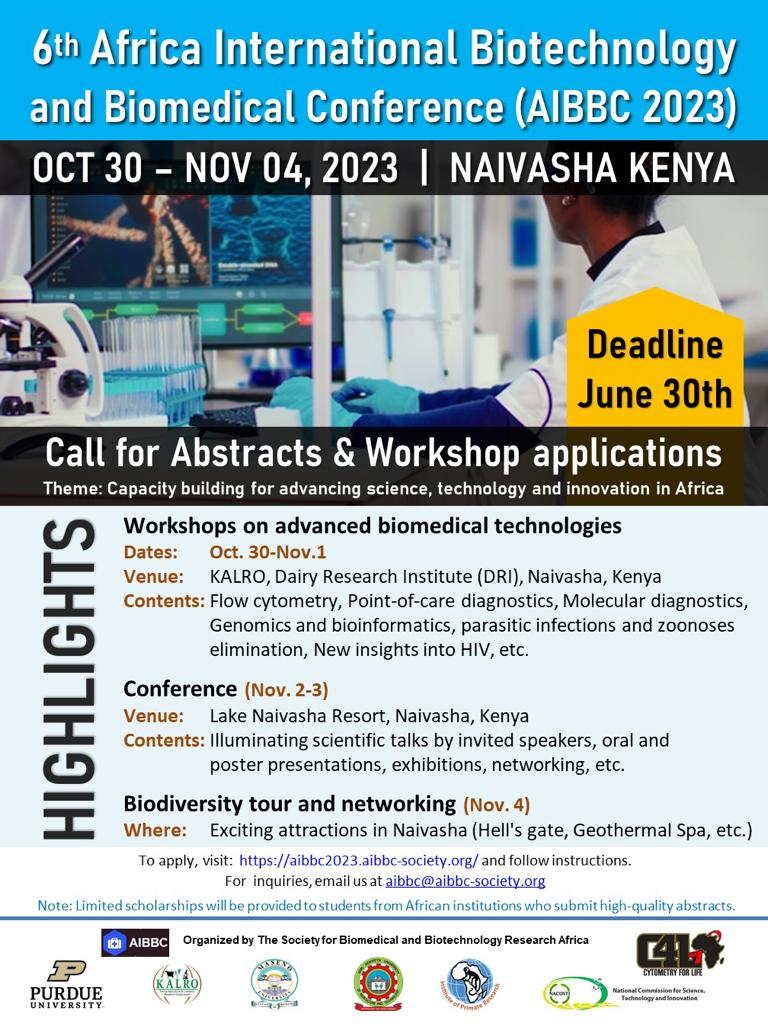 AIBBC workshops and conferences are back!!! We have the 6th meeting coming up on October 30th- November 4th. Abstract submission now open. Hurry up and register to secure your place.