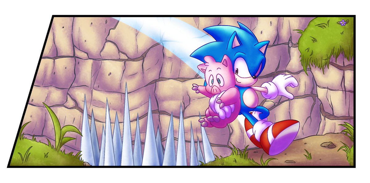 Better late than never, here's my panels for #STCReillustrated!

On the left is my panel redraw for the cover, from issue 114's Crisis In The Chemical Plant Zone pt. 1.

And on the right is from issue 1's Enter: Sonic, the main feature!

#SonicTheComic