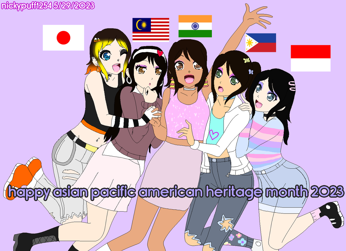 Happy asian pacific american heritage month 2023
#yuniasuzuki #bungatengku #shyladevi #hirayaaranda #gemilestari #oc #asiangirls #asianpacificamericanheritagemonth #asianamerican #asianpacificamericanheritagemonth2023 #firealpaca #baseused #marleneocs #adventuresofcandyland