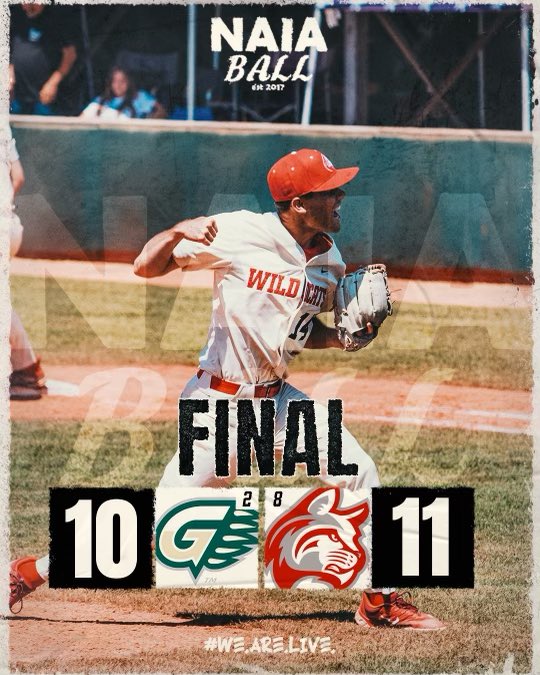 FINAL IN LEWISTON 

INDIANA WESLEYAN! Eliminates GGC and the Wildcats advance in the World Series #NAIABall 

📸 FB Spencer Farrin Photo