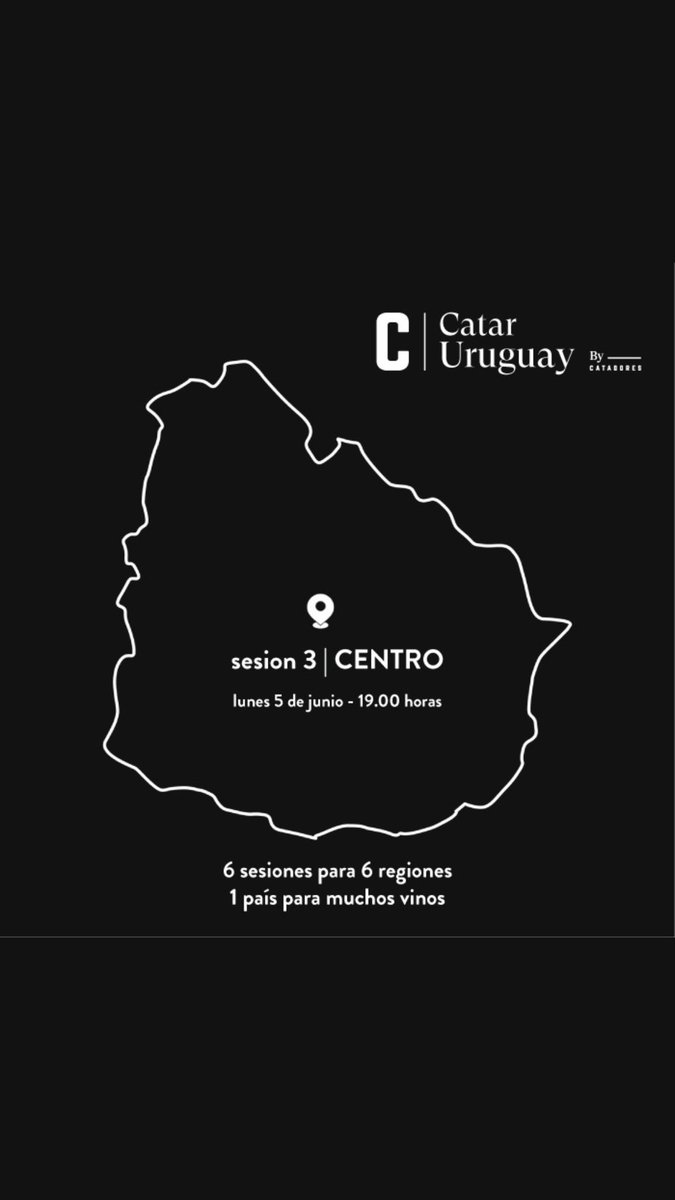 Sesión 3 | CENTRO 
5 de junio
19.00 a 20.00 horas
Hyatt Centric

Es hora de la tercer sesión de CATAR URUGUAY, para analizar las particularidades y diferencias del vino uruguayo de la región céntrica.

Solo 20 lugares disponibles 
catadores.net

#vinouruguayo
